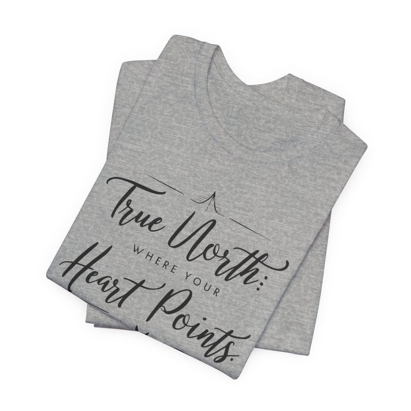 "True North: Where Your Heart Points - Elegant Compass Tee